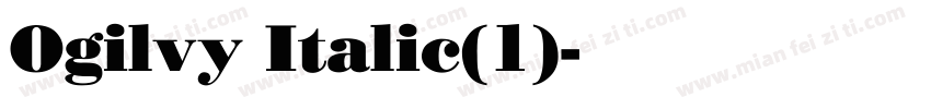 Ogilvy Italic(1)字体转换